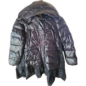 Elegant Quilted Black Puffer Winter Coat for Women
